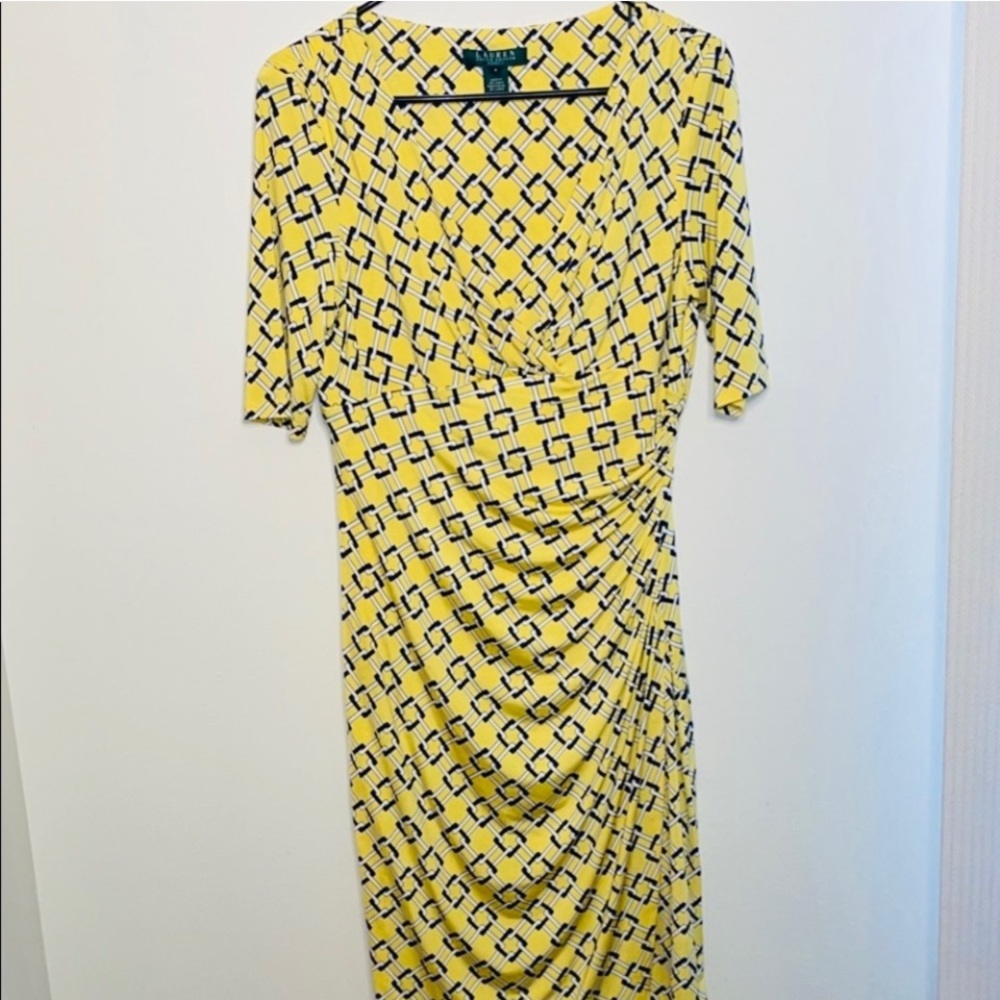 Women’s Ralph Lauren Yellow Chain Link Dress